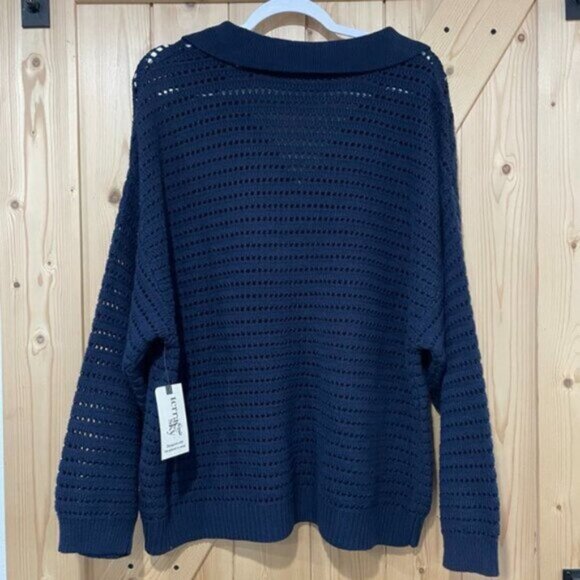 5/$20 NEW 2X (20W) Women's Open Stitch Sweater - Picture 3 of 4